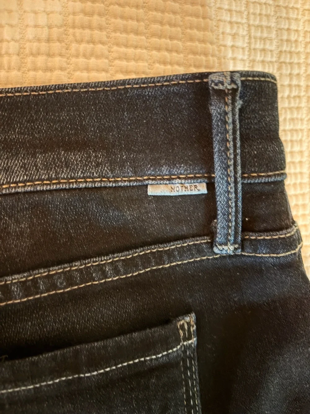Mother Classic Women's Dark Denim Straight-Leg Jeans - Picture 7 of 8